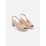 GOODIN Light beige sandals with a low heel | shoptok.hr