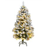  Umjetno božićno drvce 150 LED sa šarkama i kuglicama 120 cm | shoptok.hr