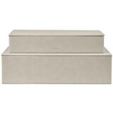 Blomus Bež kutije za pohranu u setu 2 kom s poklopcem/dekorativne od imitacije kože 40x30x11 cm Sahla – | shoptok.hr