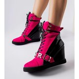 Gemre Pink and black wedge sneakers Pugliesi | Shoptok.si