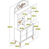 Hanah home lyon 80 cream walnut | ePonuda.com