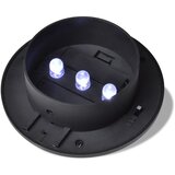  Set vanjskih solarnih svjetiljki 6 kom svjetlo za ogradu/oluke crni | shoptok.hr