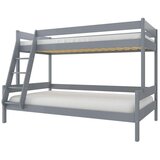 Molarem Home Drveni dječji krevet na kat Familijne - sivi - 190x120/90 cm - S ladicom | shoptok.hr