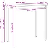 Stol za bar Prirodna 110 x 55 x 105 cm Čvrsto borovo drvo | shoptok.hr