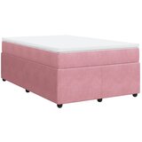 vidaXL Box spring krevet s madracem ružičasti 120 x 200 cm baršunasti Cijene