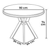 Hanah home Trpezarijski sto Mos Anthracite Chrome | ePonuda.com