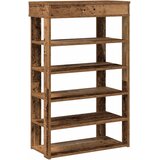  Stalak za cipele boja staro drvo 60x30x98 cm konstruirano drvo | shoptok.hr
