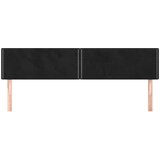  Posteljno vzglavje 2 kosa črno 100x5x78/88 cm žamet, (20954335) | Shoptok.si