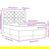 Box Spring Krevet s Madracem Taupe 140x190 cm Tkanina | shoptok.hr
