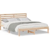 vidaXL konstrukcija postelje rjava 150 x 200 cm masivno borovo les | Shoptok.si