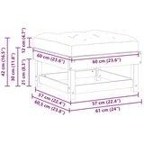 4 Komad Sekcionalna sofa Čvrsto borovo drvo Vosak Smeđa - Vosak smeđa bor 2x tabure | shoptok.hr