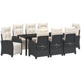 vidaXL set za blagovanje od 9 dijelova crnog poly ratana | shoptok.hr