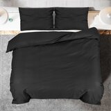  Set posteljine za poplun crni 155x220 cm lagana mikrovlakna | shoptok.hr