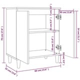  Komoda dimljeni hrast 60x35x70 cm konstruiran les, (20654916) | Shoptok.si