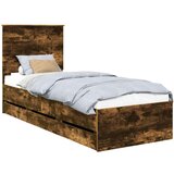  Konstrukcija postelje s predalom Dimljeni oreh 75 x 190 cm, (5000121524) | Shoptok.si