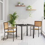  Stolići za vrt s mogućnošću slaganja 2 pcs Smeđa i crna | shoptok.hr