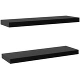  Plutajuće zidne police 2 kom crne 80 x 20 x 3,8 cm | Eponuda.com