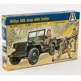 Italeri 1/35 Willys MB vojaški Jeep s prikolico model vozila Cene