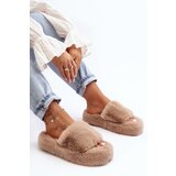 Boto Women's Furry Slippers Beige Biella | shoptok.hr
