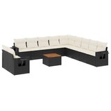  The Living Store Vrtna sedežna garnitura 12-delna z blazinami črn poli ratan - Vrtna Sedežna Garniture, (21443948) | Shoptok.si