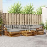  Set vanjskih sofa 7 kom. Prirodna i svijetlo siva | shoptok.hr