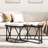  Kava Stol Crni hrast 80 x 80 x 42 cm Inženjerska drva i čelik | shoptok.hr