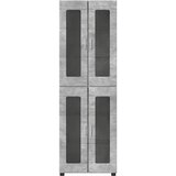  Highboard s policom FLORIN Betonski sivi 60 x 35 x 182 cm | shoptok.hr