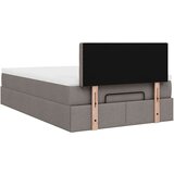 vidaXL Otomanski okvir kreveta s madraca smeđesivi 120x200cm tkanine | shoptok.hr