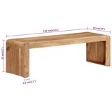 TV stalak 110 x 33 x 33 cm od masivnog bagremovog drva | Eponuda.ba