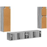  Komplet TV omaric 4 pcs Siva Sonoma Konstruiran les - - Siva - 57.9 - 30 x 31 x 100 cm - 2025-vidaXL-Uvoz_2 | Shoptok.si