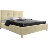 CARRYHOME oblazinjena postelja 140 cm x 200 cm , tekstil bež | Shoptok.si
