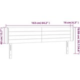  LED uzglavlje crno 163x16x78/88 cm od tkanine | shoptok.hr