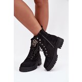 Boto Women's insulated workery boots with decorations Black Olivira | Shoptok.si