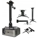 univerzalni nosilec za projektor 4v1 stropni/stenski, teleskopski 43–65 cm, do 25 kg, črn, kovinski, (5000193574)