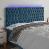  LED uzglavlje tamnoplavo 180x7x118/128 cm od tkanine Cijene