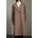 Trendyol Mink Oversize Woolen Wide Cut Long Coat with Shawl | Eponuda.ba