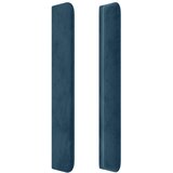  LED uzglavlje tamnoplavo 203 x 16 x 118/128 cm od tkanine | shoptok.hr