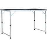 vidaXL Zložljiva miza za kampiranje siva iz aluminija 120x60 cm, (20817032) Cene