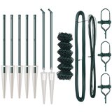 vidaXL Verižna ograja z 7 konicami 0.4x10 m Galvanizirana jeklena | Shoptok.si