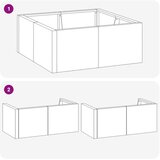  Zid za zadržavanje 4 kom. 100 x 100 x 40 cm Čelik Crna - Crna 100 x 100 x 40 cm | shoptok.hr