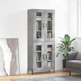 vidaXL Visoka komoda siva betona 69 5x34x180 cm od konstruiranog drva | shoptok.hr