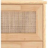  Komoda smeđa 40 x 30 x 90 cm masivna borovina i prirodni ratan | shoptok.hr