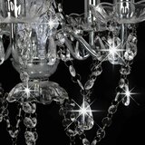 Luster s kristalnim perlama srebrni okrugli 5 x E14 | Eponuda.ba