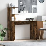 vidaXL Pisarna miza iz prekajenega hrasta Prekajeni hrast Inženirski les | Shoptok.si