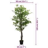  Umjetno stablo fikusa 756 listova 150 cm zeleno | shoptok.hr