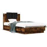  Okvir za krevet s uzglavljem boja hrasta 75x190 cm drveni | shoptok.hr
