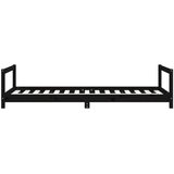  Okvir za dječji krevet crni 90 x 190 cm od masivne borovine | shoptok.hr