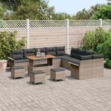  Sjedeća garnitura za vrt 14 kom. Siva poliratan 296 x 289 x 85 cm | Shoptok.si