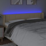  LED uzglavlje krem 183x16x78/88 cm od tkanine | shoptok.hr