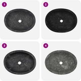  Umivaonik crni 53 x 40 x 15 cm mramorni | shoptok.hr